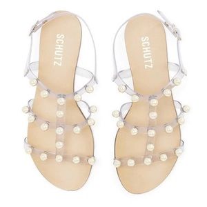 SCHUTZ CLEAR SANDALS